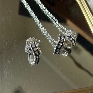 Western bling necklace and earrings